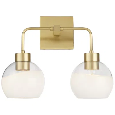 Quorum International Lacy 2lt Aged Brass Vanity Light