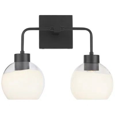 Quorum International Lacy 2lt Matte Black Vanity Light