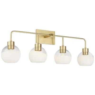 Quorum International Lacy 4lt Aged Brass Vanity Light
