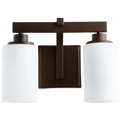Quorum International Lancaster 2lt Oiled Bronze Vanity Light