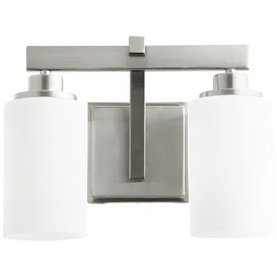 Quorum International Lancaster 2lt Satin Nickel Vanity Light