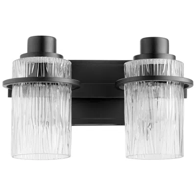 Quorum International Lazo 2lt Textured Black Vanity Light