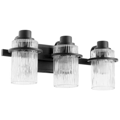 Quorum International Lazo 3lt Textured Black Vanity Light