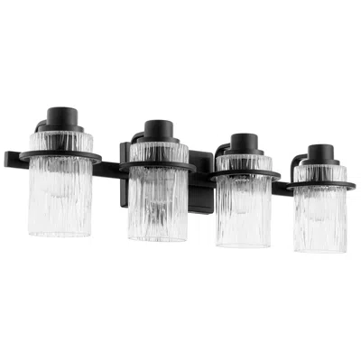 Quorum International Lazo 4lt Textured Black Vanity Light