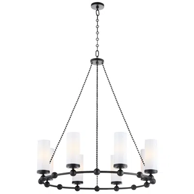 Quorum International Lee Blvd 2.08 Lt Matte Black Chandelier
