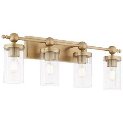 Quorum International Lee Blvd 4lt Aged Brass Vanity Light