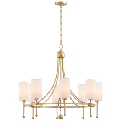 Quorum International Lee Blvd 8lt Aged Brass Chandelier