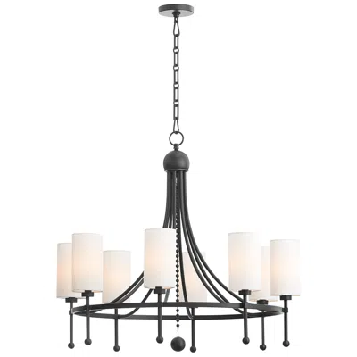Quorum International Lee Blvd 8lt Matte Black Chandelier