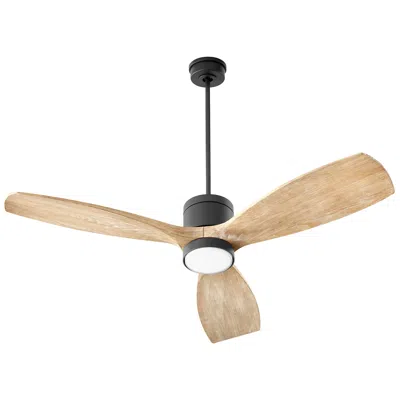 Quorum International Lurus 64" 3 Blade Matte Black Ceiling Fan