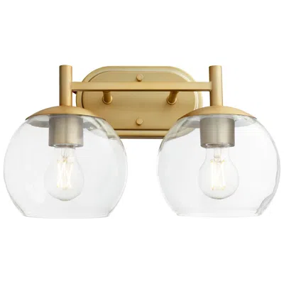 Quorum International Lyon 2lt Aged Brass Vanity Light