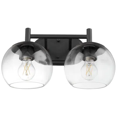 Quorum International Lyon 2lt Matte Black Vanity Light