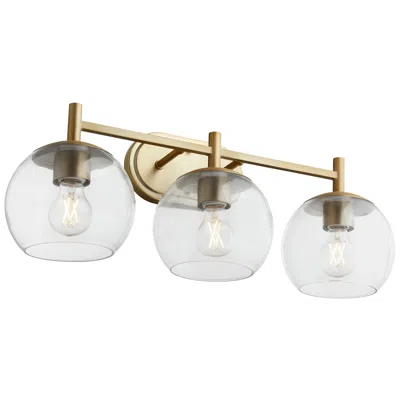 Quorum International Lyon 3lt Aged Brass Vanity Light
