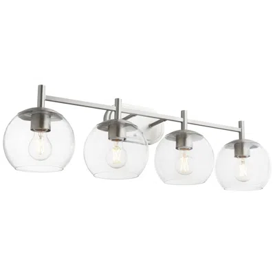 Quorum International Lyon 4lt Satin Nickel Vanity Light