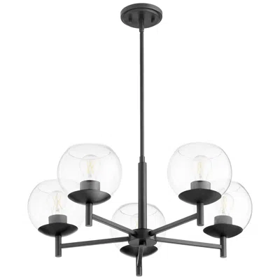 Quorum International Lyon 5lt Matte Black Chandelier