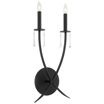 Quorum International Majesty 2lt Matte Black Wall Mount