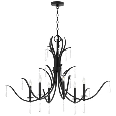 Quorum International Majesty 6lt Matte Black Chandelier