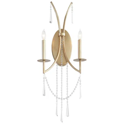 Quorum International Malin 2lt Antique Silver Wall Mount