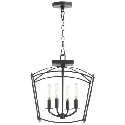 Quorum International Mantle 4lt Matte Black Dual Mount