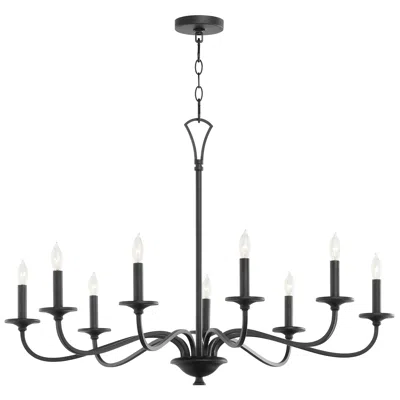 Quorum International Maryse 9lt Matte Black Chandelier