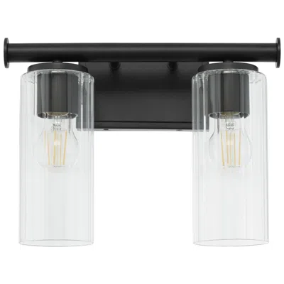 Quorum International Mercier 2 Light Matte Black Vanity Light