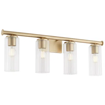 Quorum International Mercier 4 Light Aged Brass Vanity Light