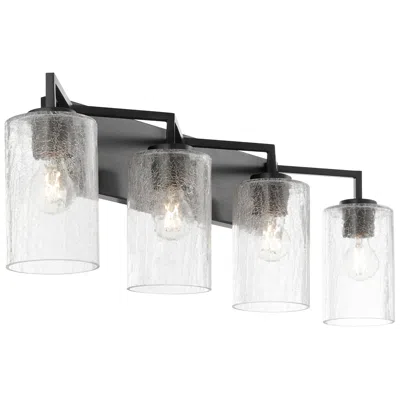 Quorum International Merrick 4lt Matte Black Vanity Light