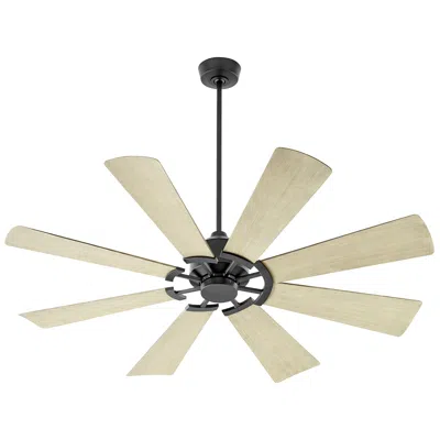 Quorum International Mod 60" Matte Black Damp Fan In Neutral
