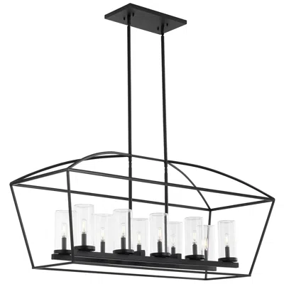Quorum International Odeon 10lt Matte Black Chandelier