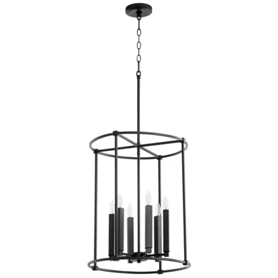 Quorum International Olympus 6lt Textured Black Entry Pendant