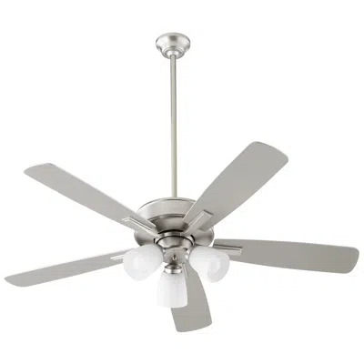 Quorum International Ovation 3 Light Satin Nickel Ceiling Fan