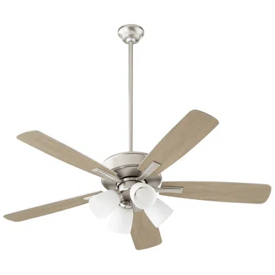 Quorum International Ovation 4 Light Satin Nickel Ceiling Fan