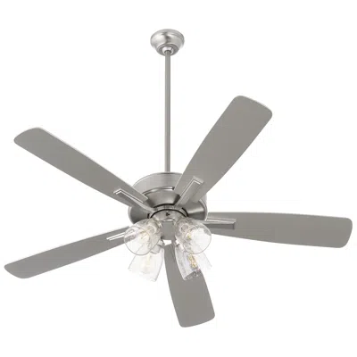 Quorum International Ovation 4 Light Satin Nickel Ceiling Fan
