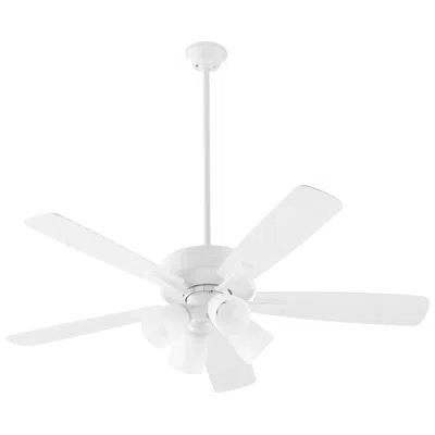Quorum International Ovation 4 Light Studio White Ceiling Fan