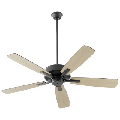 Quorum International Ovation 52" 5 Blade Matte Black Ceiling Fan In Gray