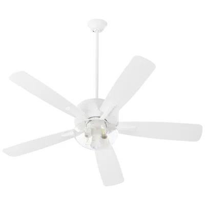 Quorum International Ovation 52" Clear Seeded Bowl Studio White Ceilin