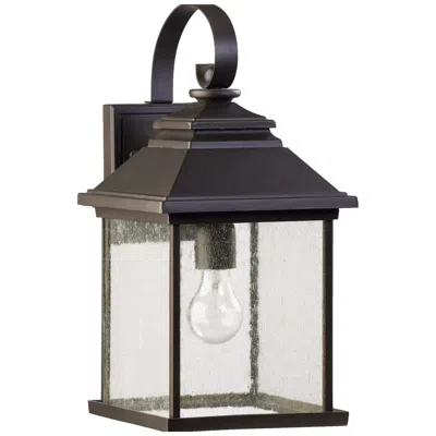 Quorum International Pearson 9" Oiled Bronze Wall Lantern In Multi