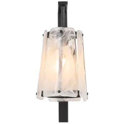 Quorum International Prestige 1lt Matte Black Wall Mount In White