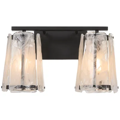 Quorum International Prestige 2lt Matte Black Vanity Light