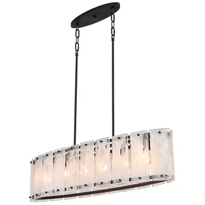 Quorum International Prestige 6lt Black Linear Pendant