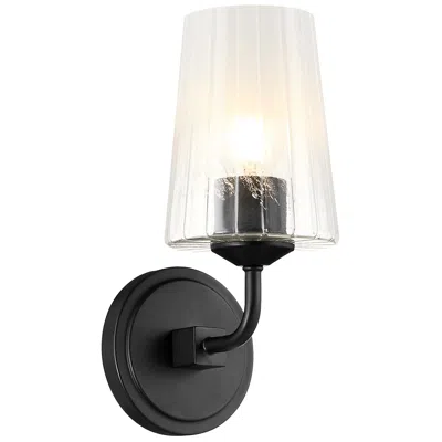 Quorum International Providence 1lt Matte Black Wall Mount