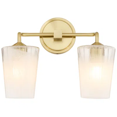 Quorum International Providence 2lt Aged Brass Vanity Light In Gold