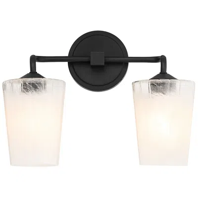 Quorum International Providence 2lt Matte Black Vanity Light