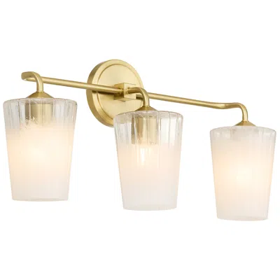 Quorum International Providence 3lt Aged Brass Vanity Light