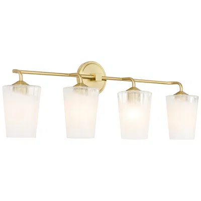 Quorum International Providence 4lt Aged Brass Vanity Light In Gold