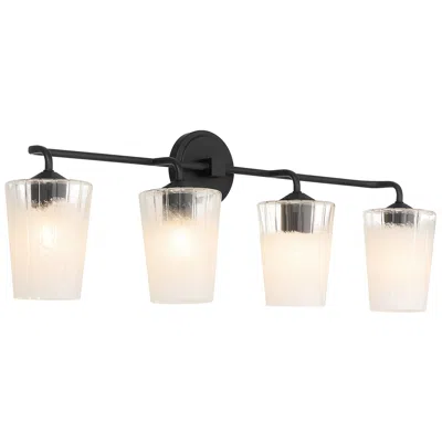 Quorum International Providence 4lt Matte Black Vanity Light