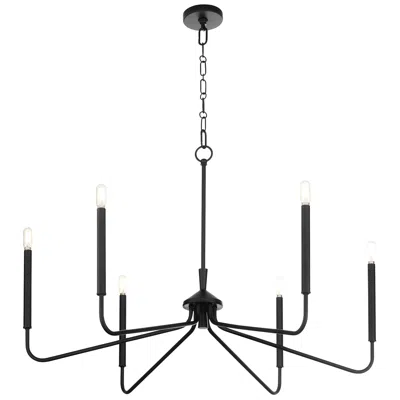 Quorum International Providence 6lt Matte Black Chandelier