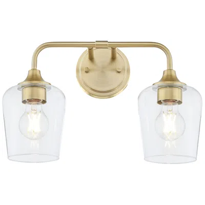 Quorum International Raymond 2lt Aged Brass Vanity Light
