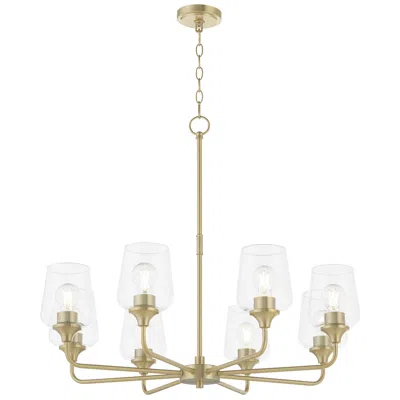 Quorum International Raymond 8lt Aged Brass Chandelier In Brown