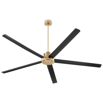 Quorum International Revel 80" Aged Brass Fan In Black