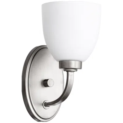 Quorum International Reyes 1lt Classic Nickel Wall Mount In Multi